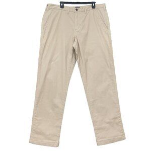 Lands' End Men's Traditional Fit Chino Pants Size 38 Khaki Tan Winter
